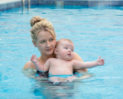 Mother and Baby swimming