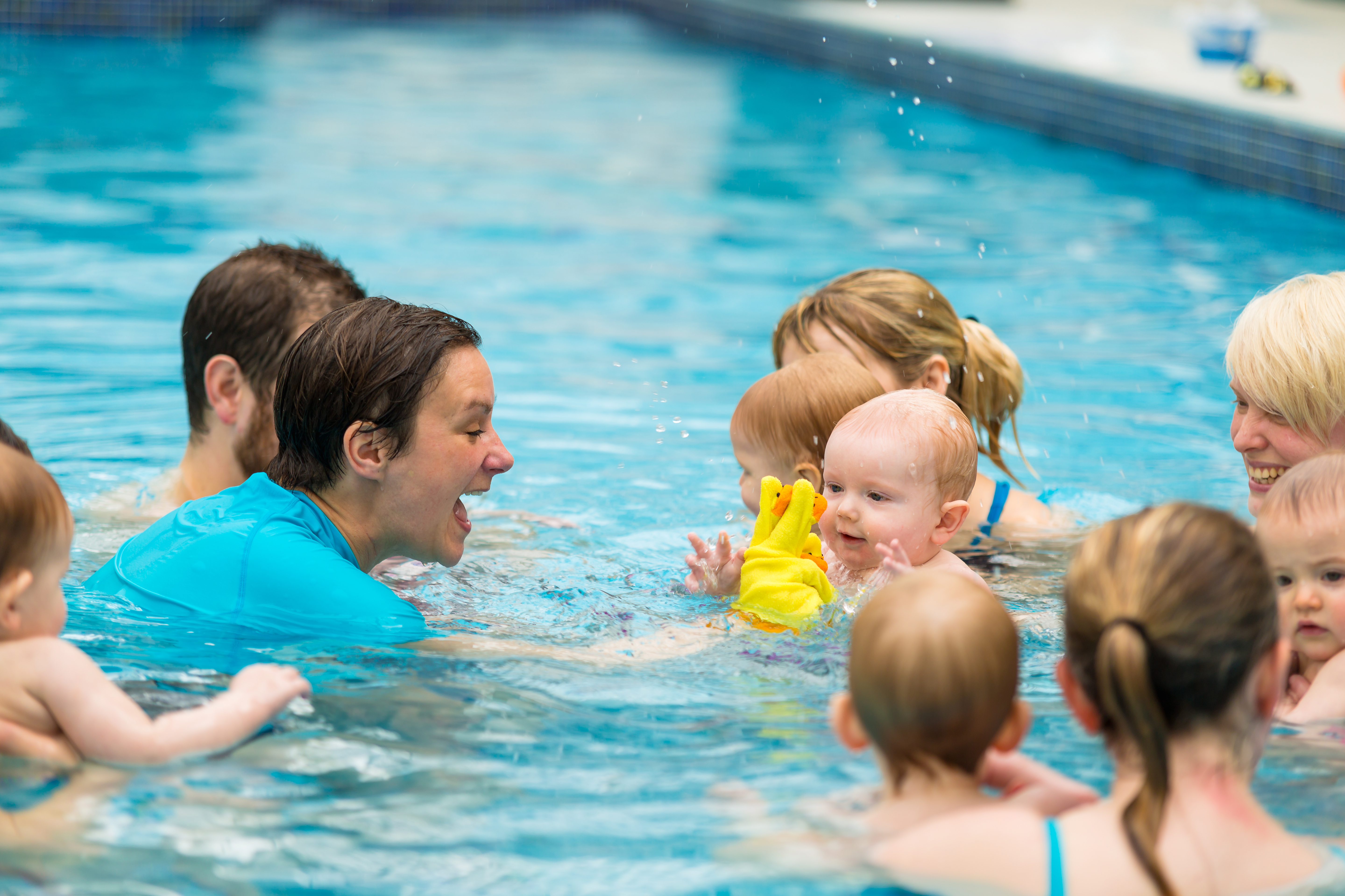 Baby Swimming Lessons (Teacher with Puddle Glove)