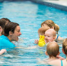 Baby Swimming Lessons (Teacher with Puddle Glove)
