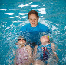 Children's Swimming Lessons (Back Swimming with Teacher)