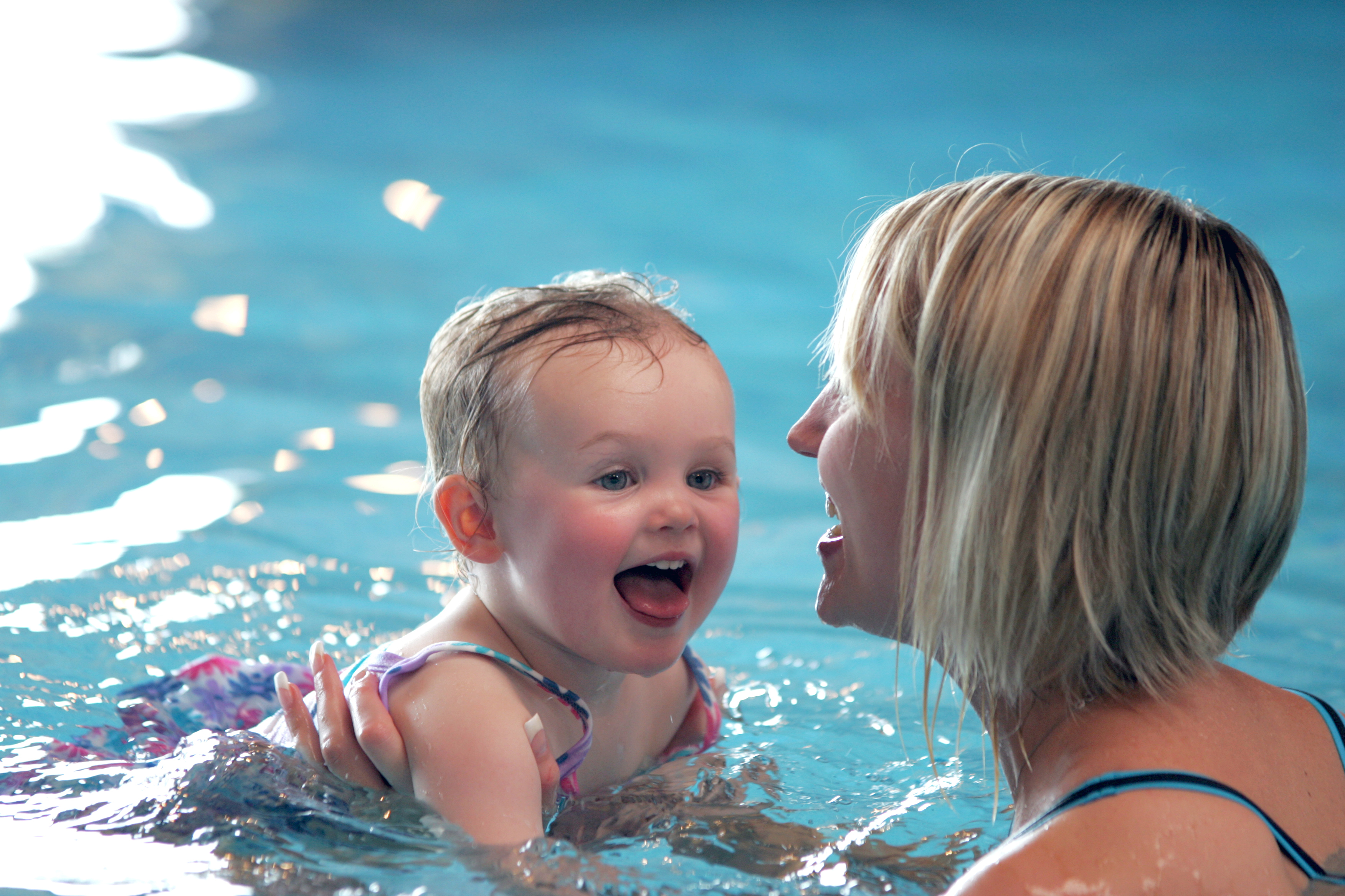 Baby Swimming (Smiling with Mum)