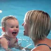 Baby Swimming (Smiling with Mum)