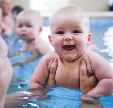 Baby Swimming lessons (Smiling)