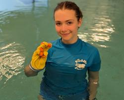 Hollie Ducks In Water